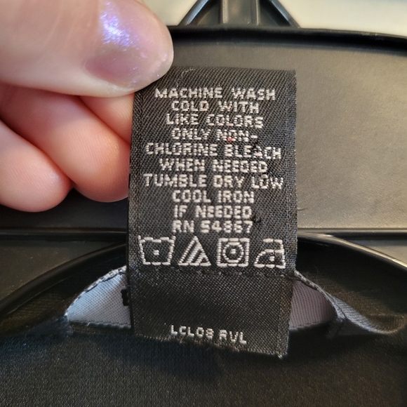 Vintage Express Collared Black White Trim Ruffle Poet Sleeve True Wrap Dress - Picture 4 of 4